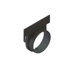 Заглушка с выпуском Basic к лоткам серии Basic и Drive DN100 H155: фото