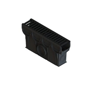 Пескоуловитель пластиковый S'park Basic DN100 с решеткой чугунной щель ВЧ кл. С к лоткам S'park 2 и S'park 3: фото