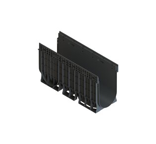 Лоток водоотводный пластиковый PolyMax Basic DN300 H560: фото